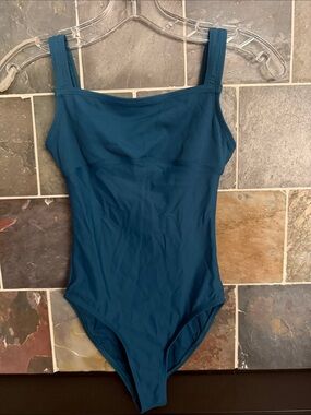 Wear Moi ballet leotard in a gorgeous blue color!